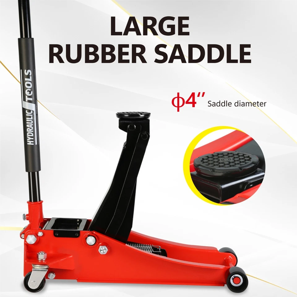 Hydraulic floor jack 2Ton 3T 4T Quick Dual Pump low profile trolley service jack Foto 3 de 4