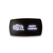 HAPPY CAMPER - Horizontal LED Rocker Switch 5 Pin Dual Light 20A 12V ON / OFF