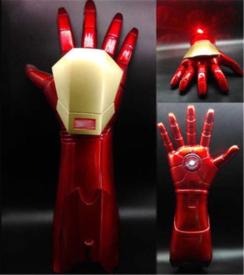 The Avengers Iron Man 1:1 Stark Updated Glove LED Light Hand with Laser  Cosplay