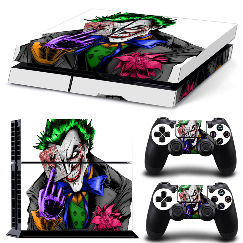 PS4 Playstation 4 Console Skin Decal Sticker The Joker + 2 Controller Custom Set-image
