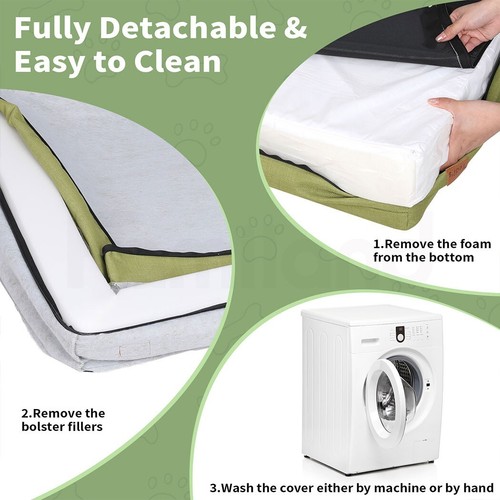 Pet Dog Calming Bed Cat Sofa Beds Removable Washable Mat Waterproof Linner Warm - Picture 217 of 462