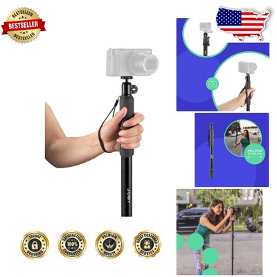 Lightweight Aluminum 2-in-1 Monopod with Adjustable Ball Head for Action Shots