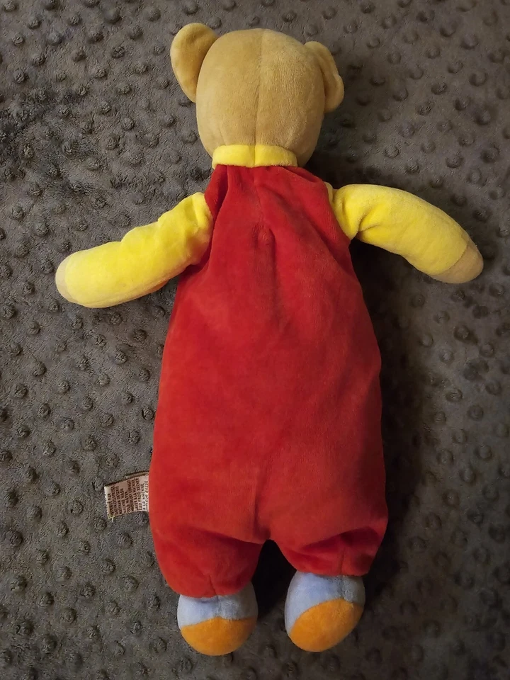 Rainbow Brightbear Plush Baby Gund Rattle Teddy 5711 Red Blue Yellow Bright Bear - Image 2 of 3