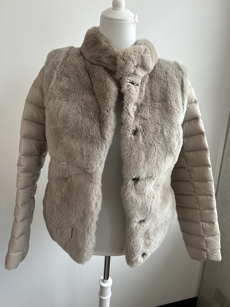 Doudoune Max Et Moi Avec Col En Fausse Fourrure - Taille S, Gris