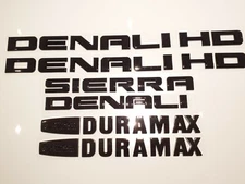 6PC 11-19 Gloss Black Emblem Letters Fit GMC Sierra Denali Duramax 2500HD 3500HD