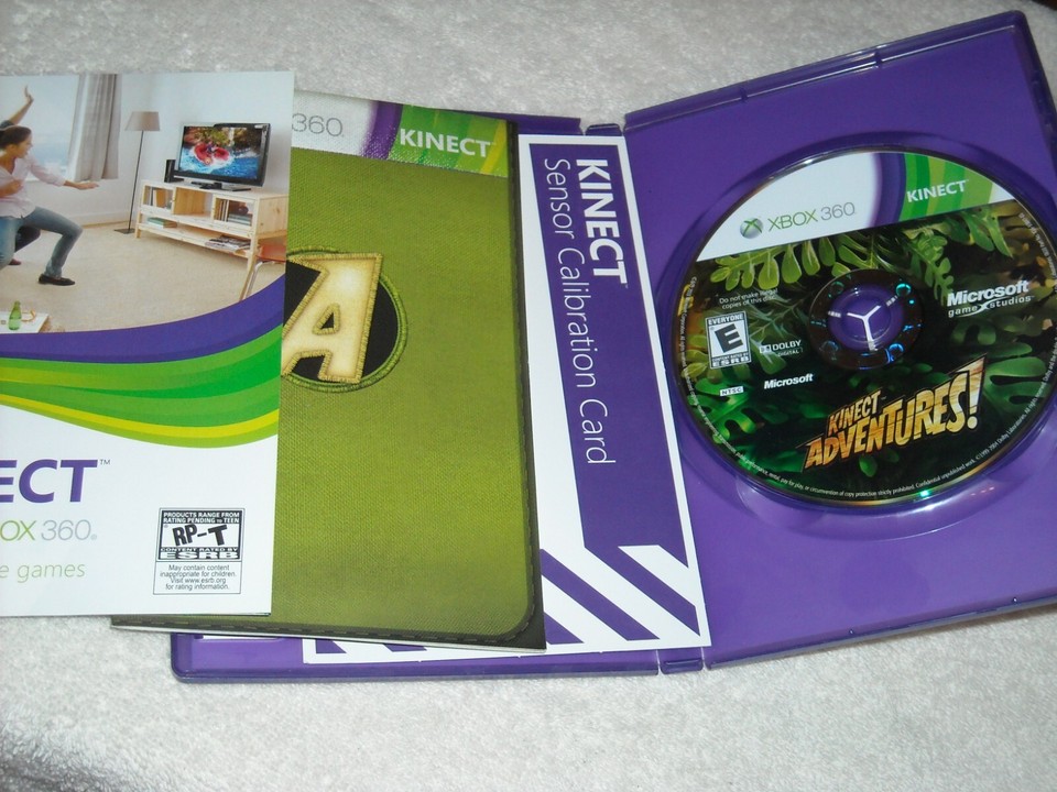 Kinect Adventures Xbox 360 2010 Video Game Disc Manual Sensor