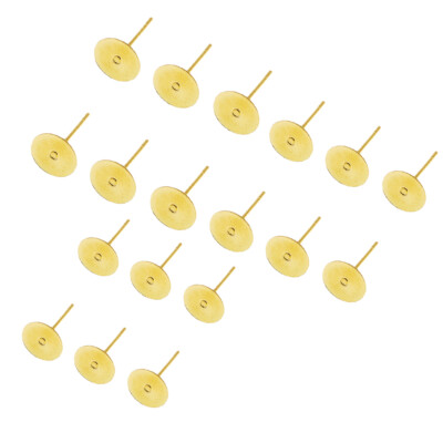 200 Stck. Kupfer Ohrring Pin Stecker Fundstücke Rückseite Pfosten Rohling Zum Selbermachen Handwerk 6/8/10 mm