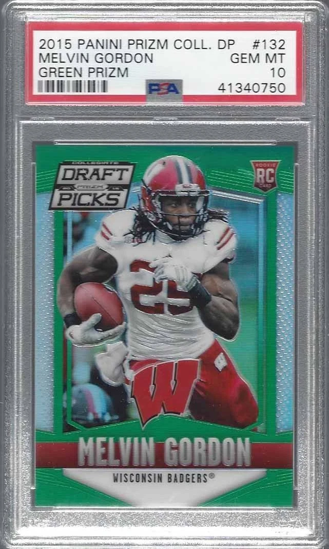 Melvin Gordon Panini Prizm Collegiate Draft Picks #132 Green