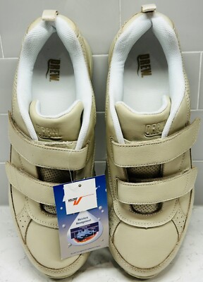 Drew Jimmy 44935-32 Mens 12 Beige Leather Sneaker Easy Casual Shoes Hook & Loop Drew Jimmy 44935-32 Mens Beige Wide Leather Oxfords & Lace  main image 3