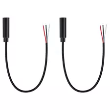 2-Pack 3.5mm Female Jack to Bare Speaker Wire Pigtail, TRS Stereo Adapter for He