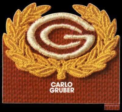 Werbe Aufkleber - Carlo Gruber - 11x10cm - Vintage 80er Reklame