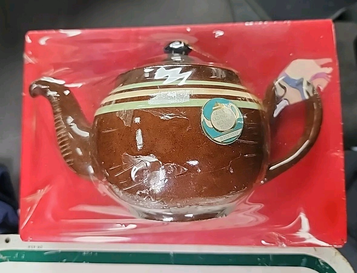 Vintage Ridgway Genuine Old English Redware Pottery Tea Pot One Cup New & Sealed eBay
