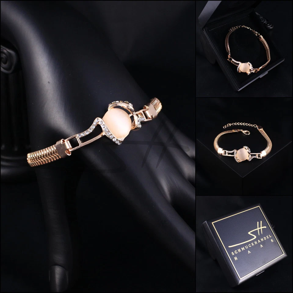 Armband Armschmuck Bracelet *Schlange* Rosegoldim Etui, Geschenk Muttertag - Bild 1 von 4