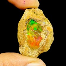 59 Cts Natural Ethiopian Opal Raw Rough 36x25mm Untreated Rare Loose Gemstone
