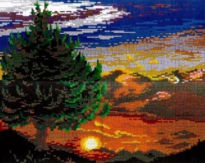 STICK IT® Mini Stecksystem Abendstille ca. 8.400 Teile mit XXL-Steckvorlage Nr. 41285