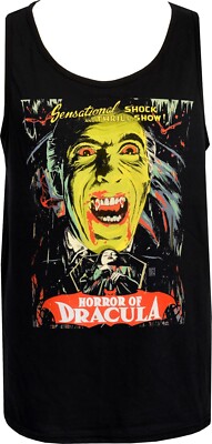 Horror of Dracula Herren Tank Top Gothic Vampir Retro Vintage Horror Poster Fledermaus