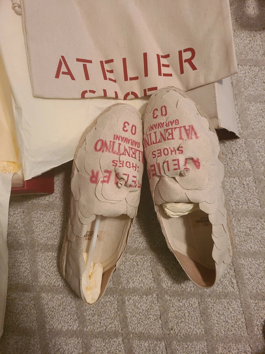 $980 BNIB VALENTINO GARAVANI Atelier 03 Rose Edition edition Espadrilles sz 40
