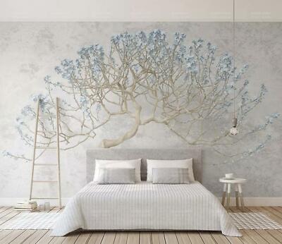 3D Blue Branches KEP5652 Wallpaper Mural Self-adhesive Removable Sticker Kay