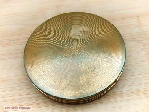 Blue bird bluejay-Vintage Make Up/Powder Compact-1pi - Picture 3 of 5