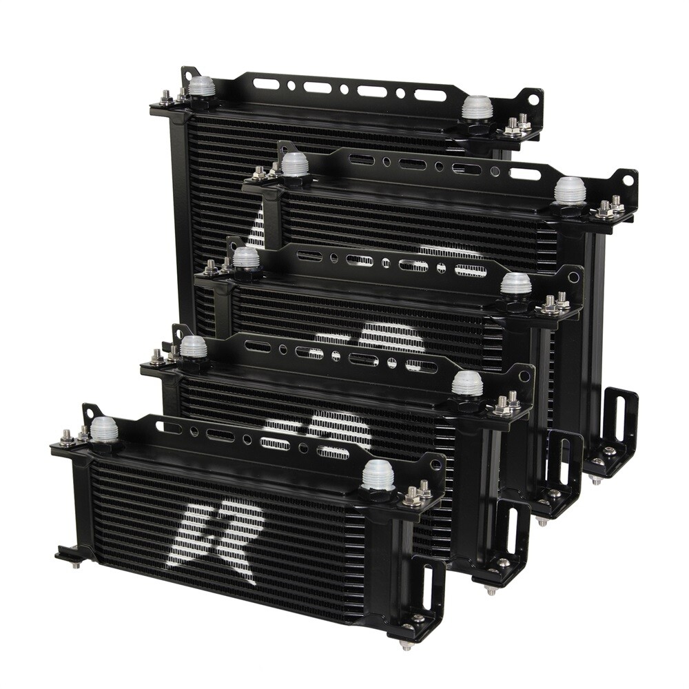 LINESRACING Engine 25 Row Oil Cooler  AN10 Oil Cooler with Bracket Kit Black