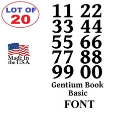 Lot of 20 White,Black Vinyl Street Address,Mailbox Number Decal Stickers GENTIUM