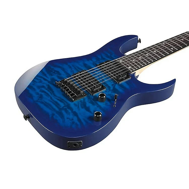 Ibanez GRG7221QA 7-String Solid Electric Guitar, Right