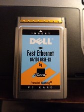 Dell Fast Ethernet 3Com PCMCIA Card - 10/100 Base TX; No cable