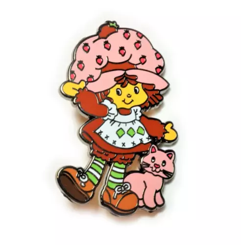 Strawberry Shortcake 80's Cartoon Toy Hat Vest Tie Tack Lapel Pin