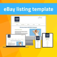 eBay Template RESPONSIVE Professional - modern html template - no coding needed
