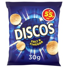 Discos Salt & Vinegar Flavour 30 x 30g Bags PM 55p