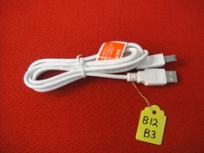 USB connector cable for External DVD  or Printing Cable Connector- White