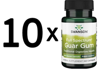 10 X Swanson Full Spectrum Guar Gum, 400Mg - 60 Caps (133,22 Eur/Kg)