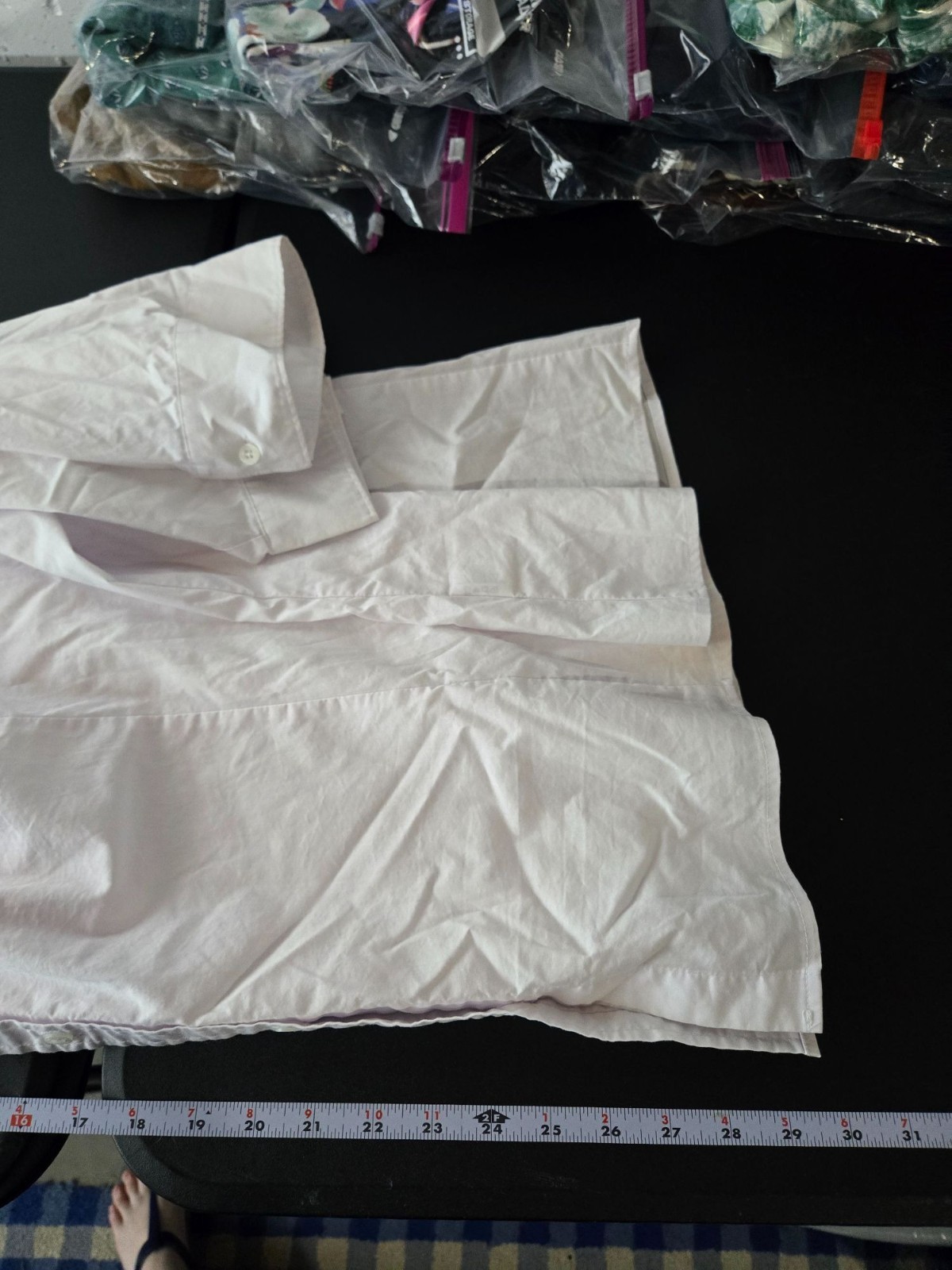 Basic Editions Womens White Button Front Long Sle… - image 9