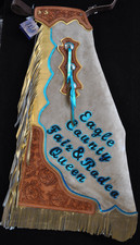 Custom Made Hair On Cowhide Leather Chaps/ Rodeo Royalty Chaps/Made In USA