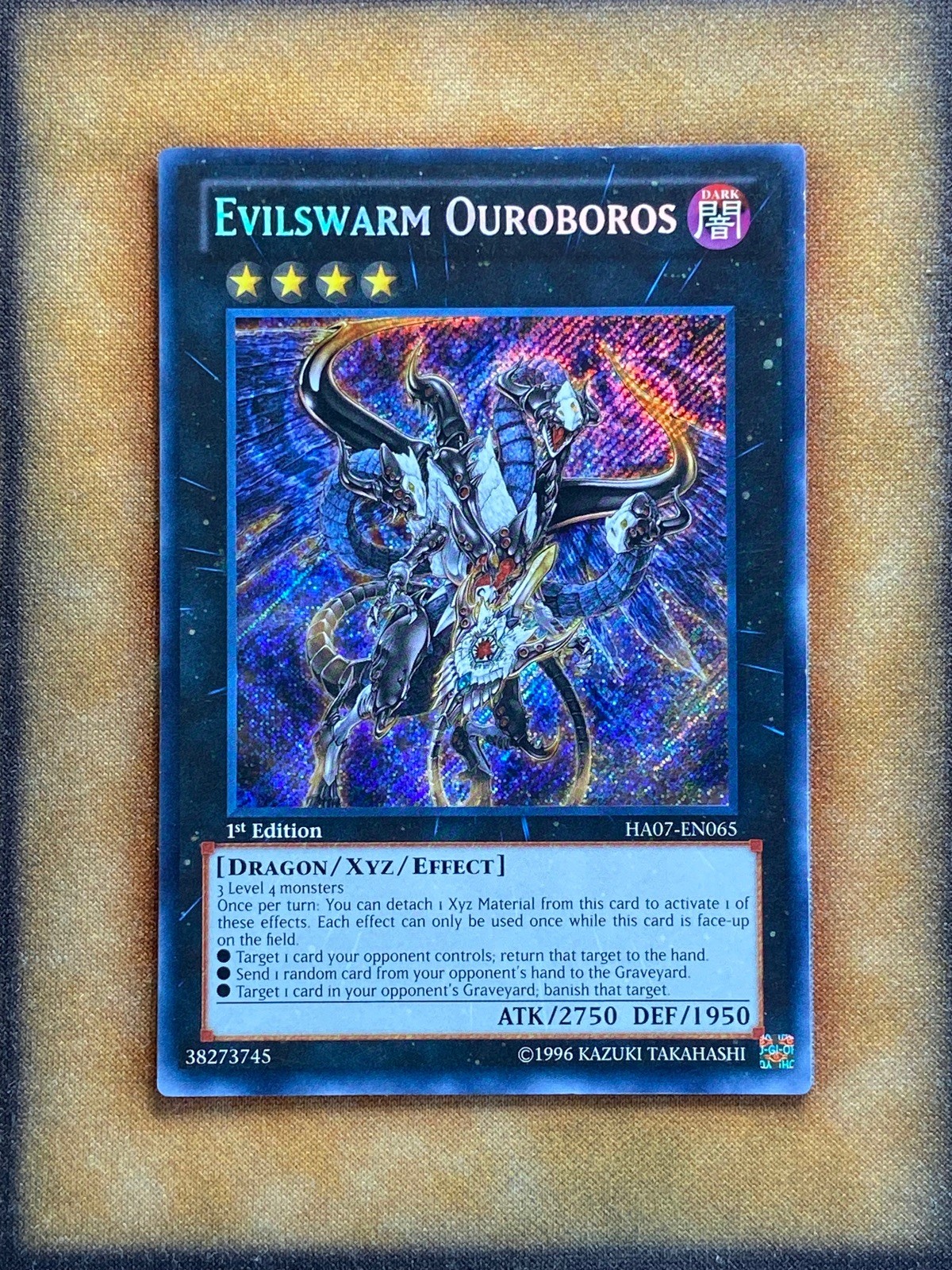 Yugioh Evilswarm Ouroboros HA07-EN065 Secret Rare 1st Ed LP