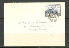 HONG KONG 20 CENT 1949 UPU SINGLE TO USA