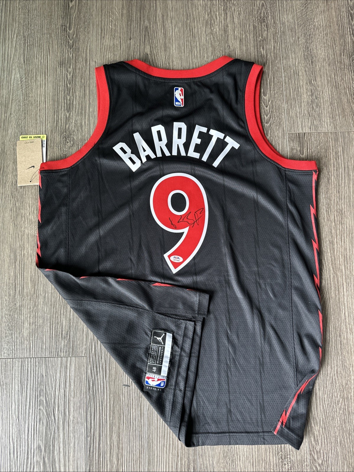 Rj Barrett Autographed Signed Toronto Raptors Jersey! Psa Coa 