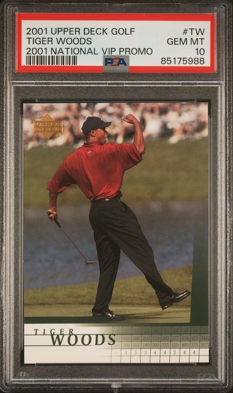 2001 Upper Deck Tiger Woods National VIP Promo TW Rookie RC PSA 10
