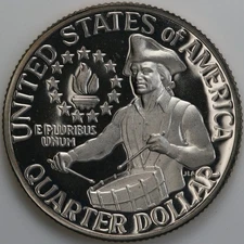 1976 S Gem DCam Proof Washington Bicentennial Quarter CN-Clad