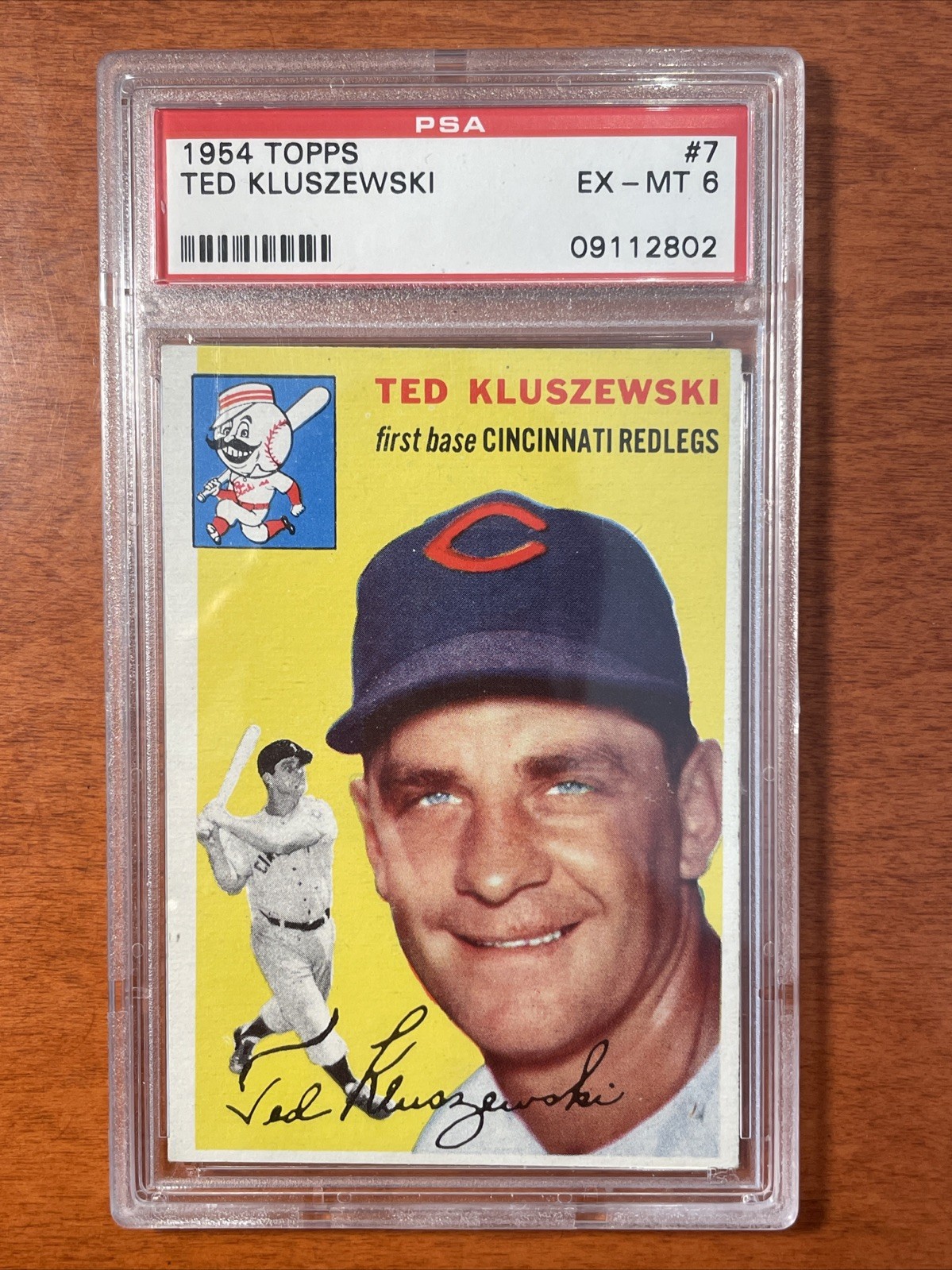 1954 TOPPS #7 TED KLUSZEWSKI PSA 6