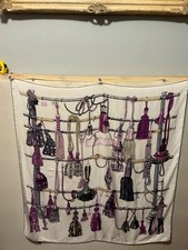 silk women's scarf with a tassel theme 34    D1