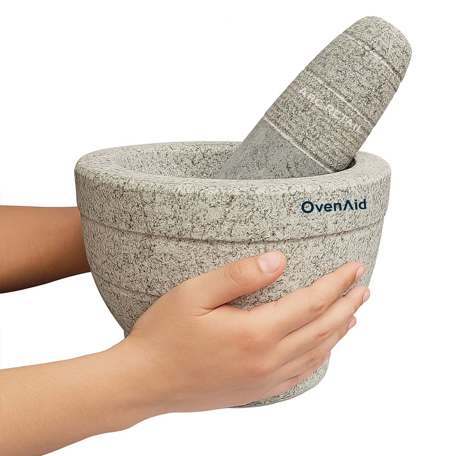 OvenAid Big Stone Mortar and Pestle 8" | Imam Dasta, Khal Batta, Spice Grinder