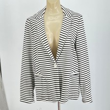 PHILOSOPHY Women's Knit Blazer Jacket L Neutral Office Travel