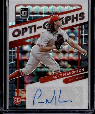 2022 Donruss Optic Packy Naughton Opti-Graphs Black Prizm 1/1 Rookie Auto
