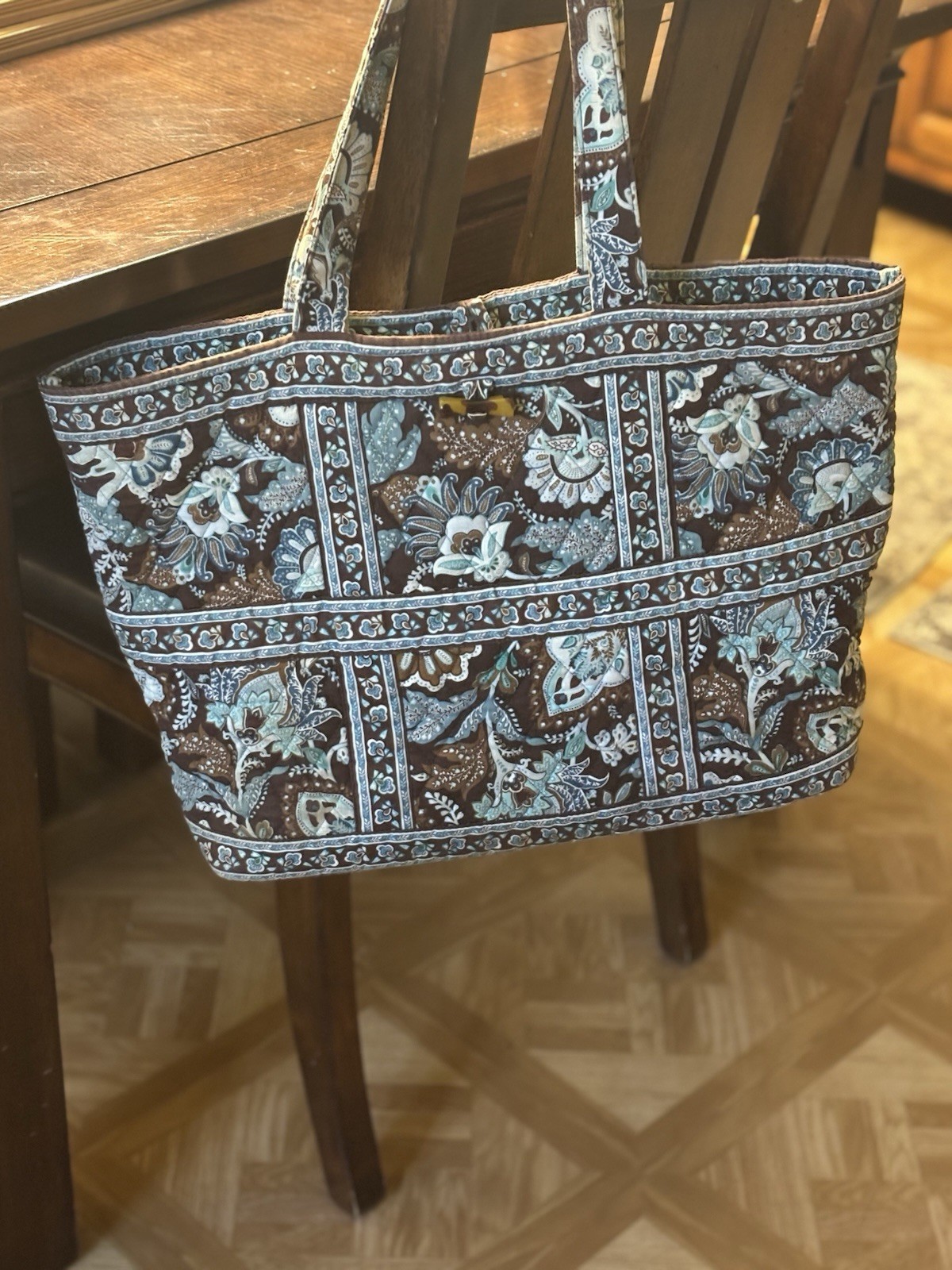 Toggle Closure Vera Bradley Java Blue Shoulder To… - image 2