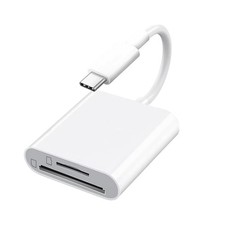 USB C SD MicroSD Card Reader Dongle For iPhone 17 16 15 iPad Air iMac Laptop