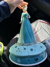 2015 DISNEY: 9"ELSA from movie "FROZEN" ROTATE, SING  LIGHT UP TOY