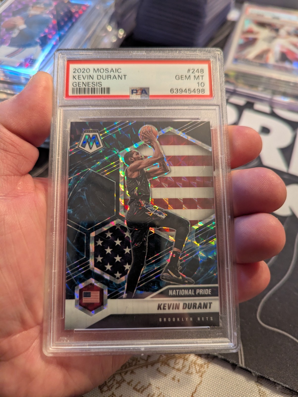 2020-21 Panini Mosaic Basketball Kevin Durant National Pride Genesis #248