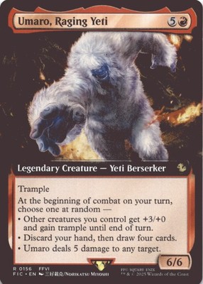 MTG Umaro, Raging Yeti (Extended Art) Normal NM Commander: FINAL FANTASY Magic 1
