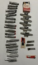 Vtg 1940s Goody Tip Top Aluminum Metal Hair Wave Clips Curlers Bobby Pins Lot